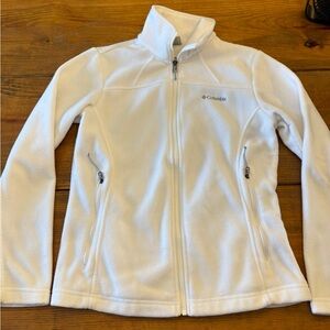 Columbia Soft White Fleece Full-Zip Jacket